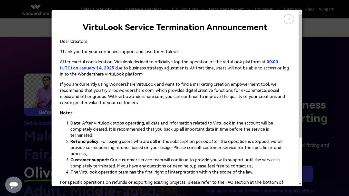 VirtuLook Product Photo Generator Screenshot