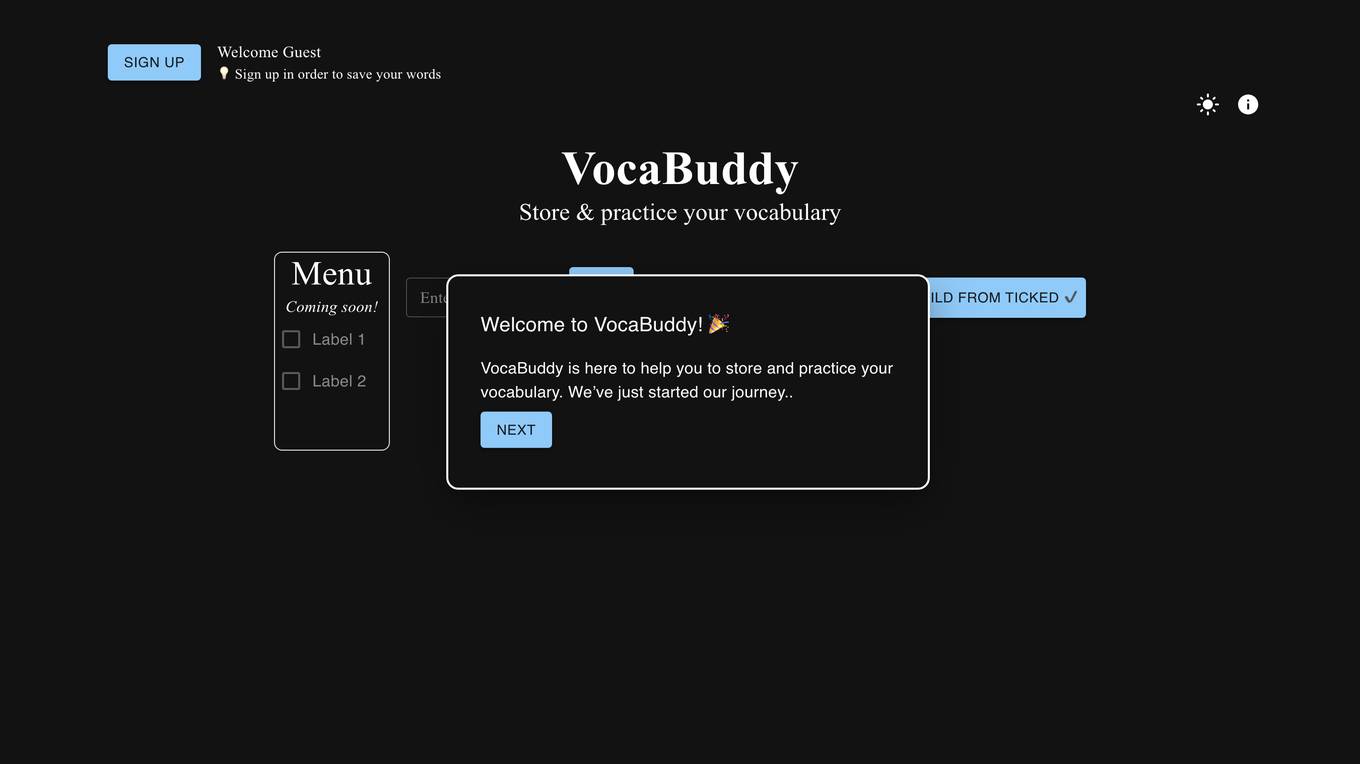 VocaBuddy screenshot