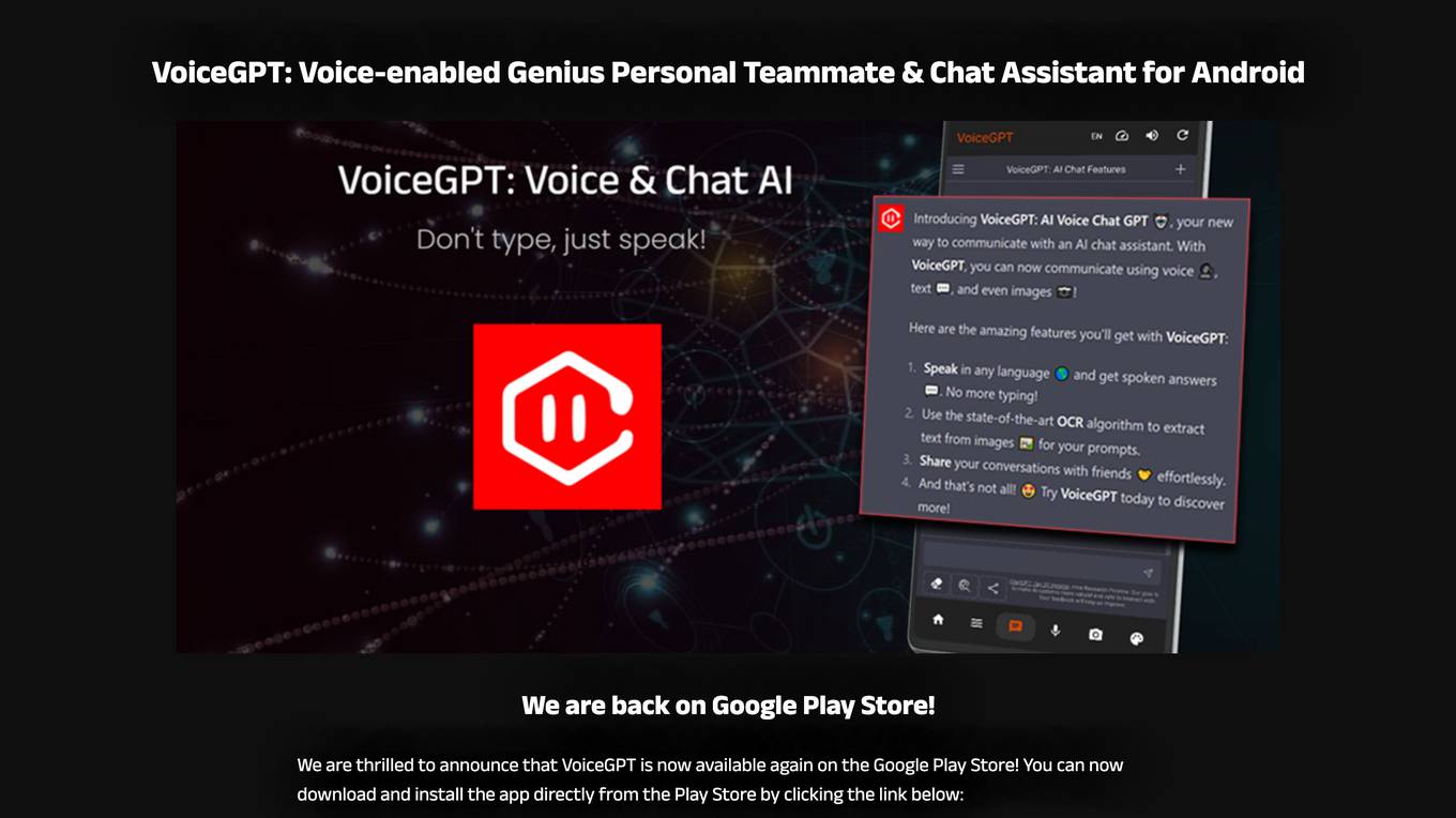 VoiceGPT screenshot