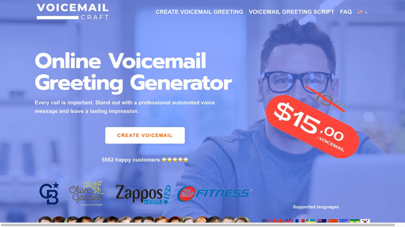 Voicemail Greeting Generator Screenshot