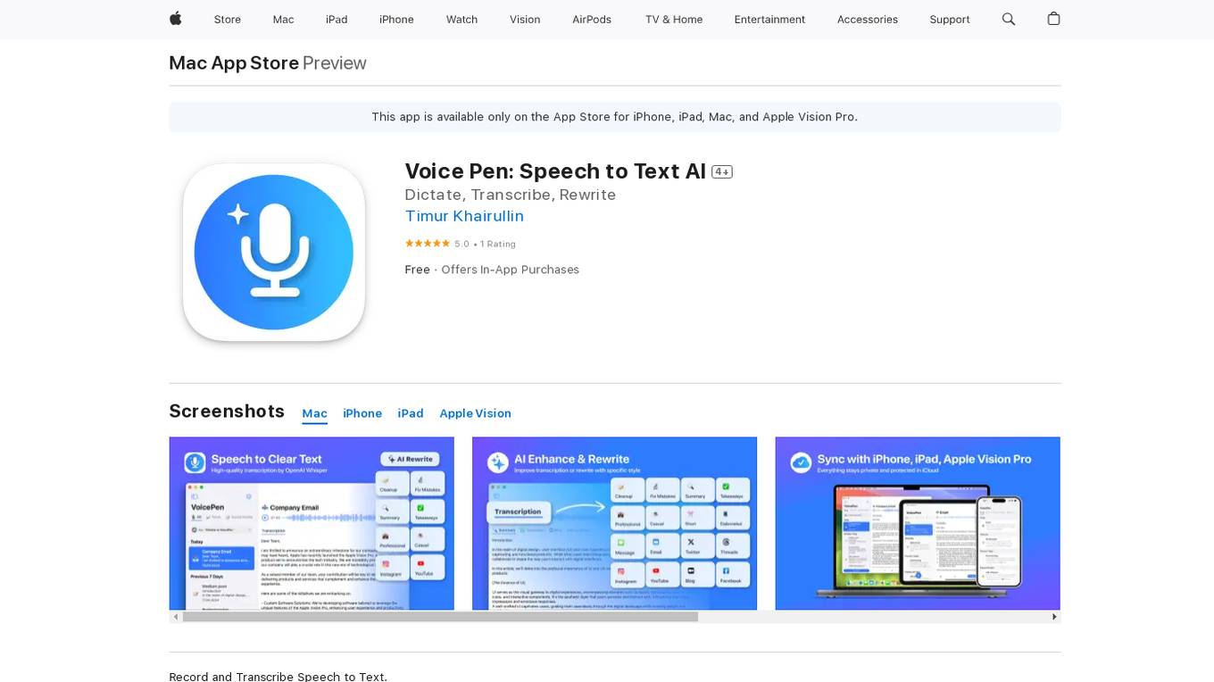 Voice Pen Screenshot