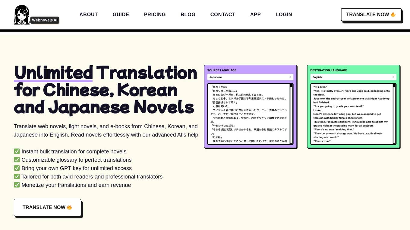 Webnovels AI Screenshot