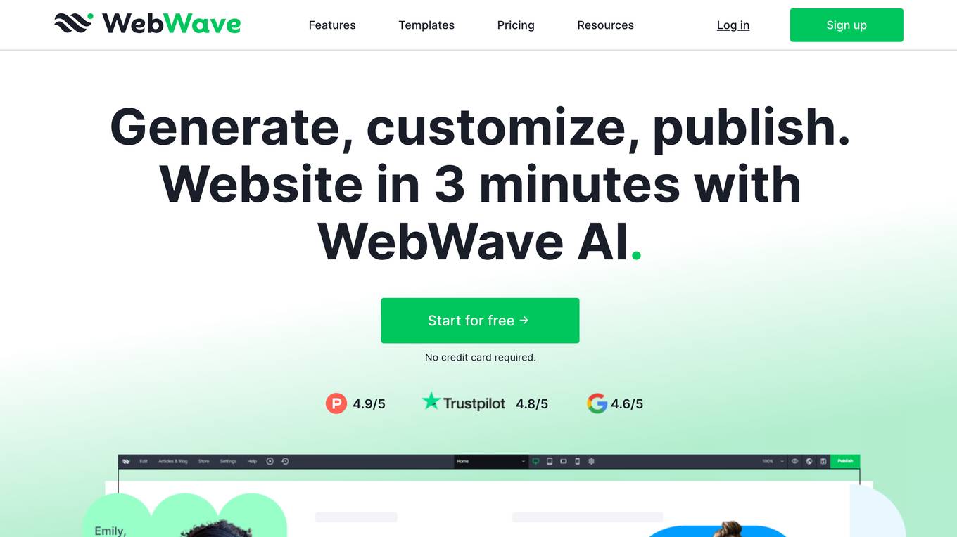 WebWave Website Builder screenshot