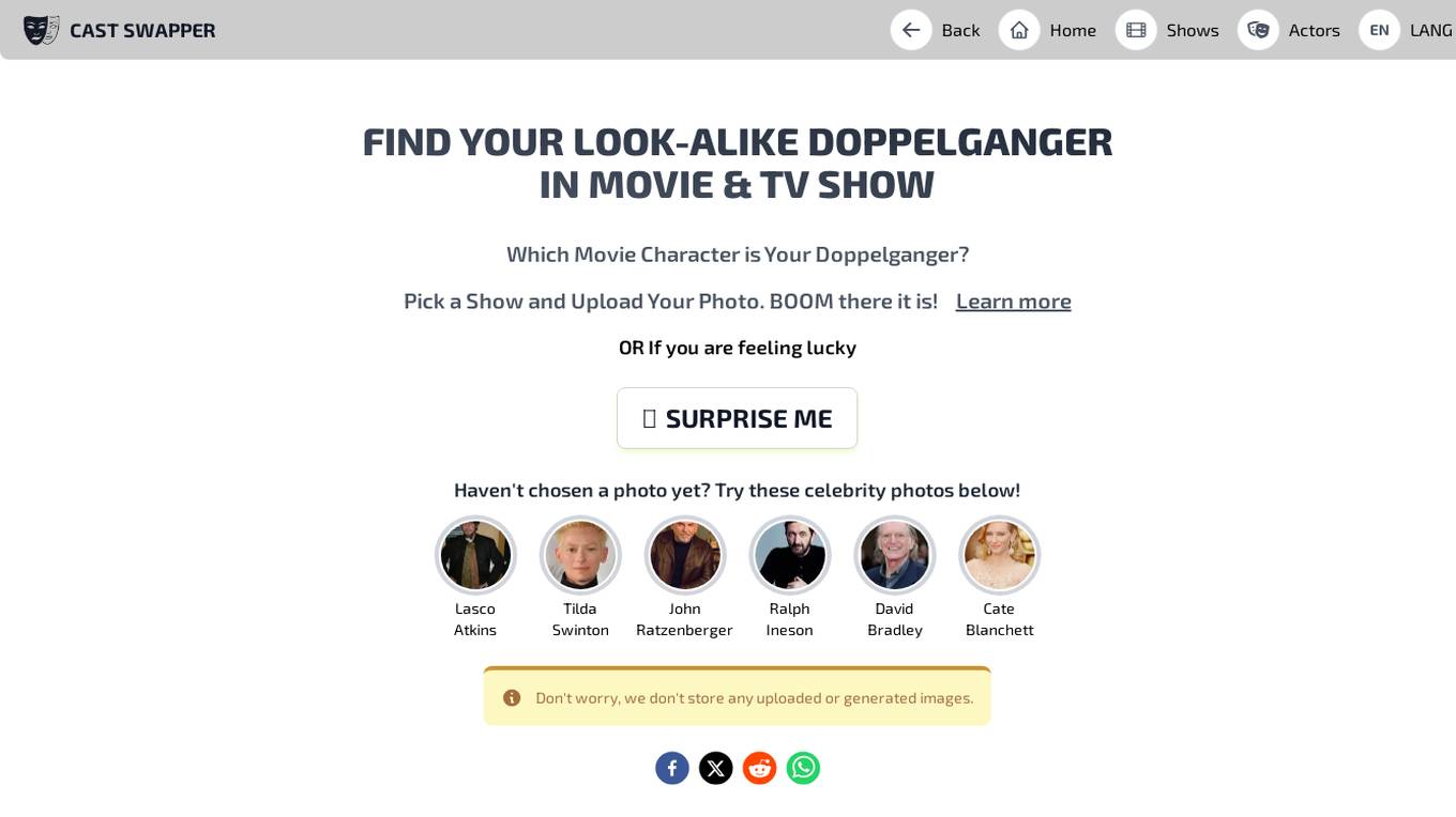 Doppelganger Finder Screenshot