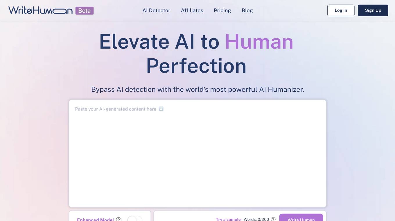 WriteHuman screenshot