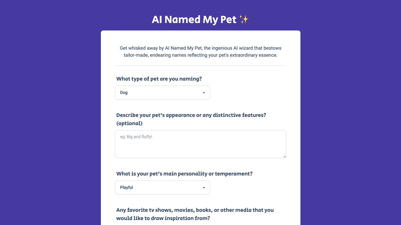 AI Named My Pet screenshot