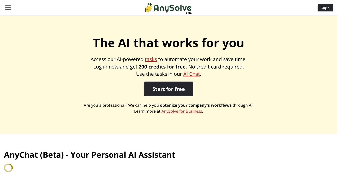 Anysolve AI Screenshot