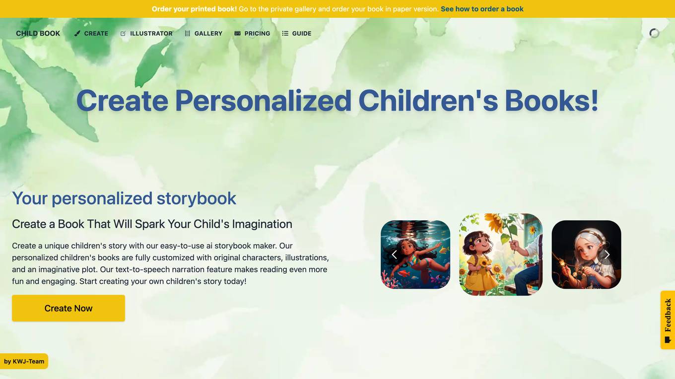 Childbook.ai Screenshot