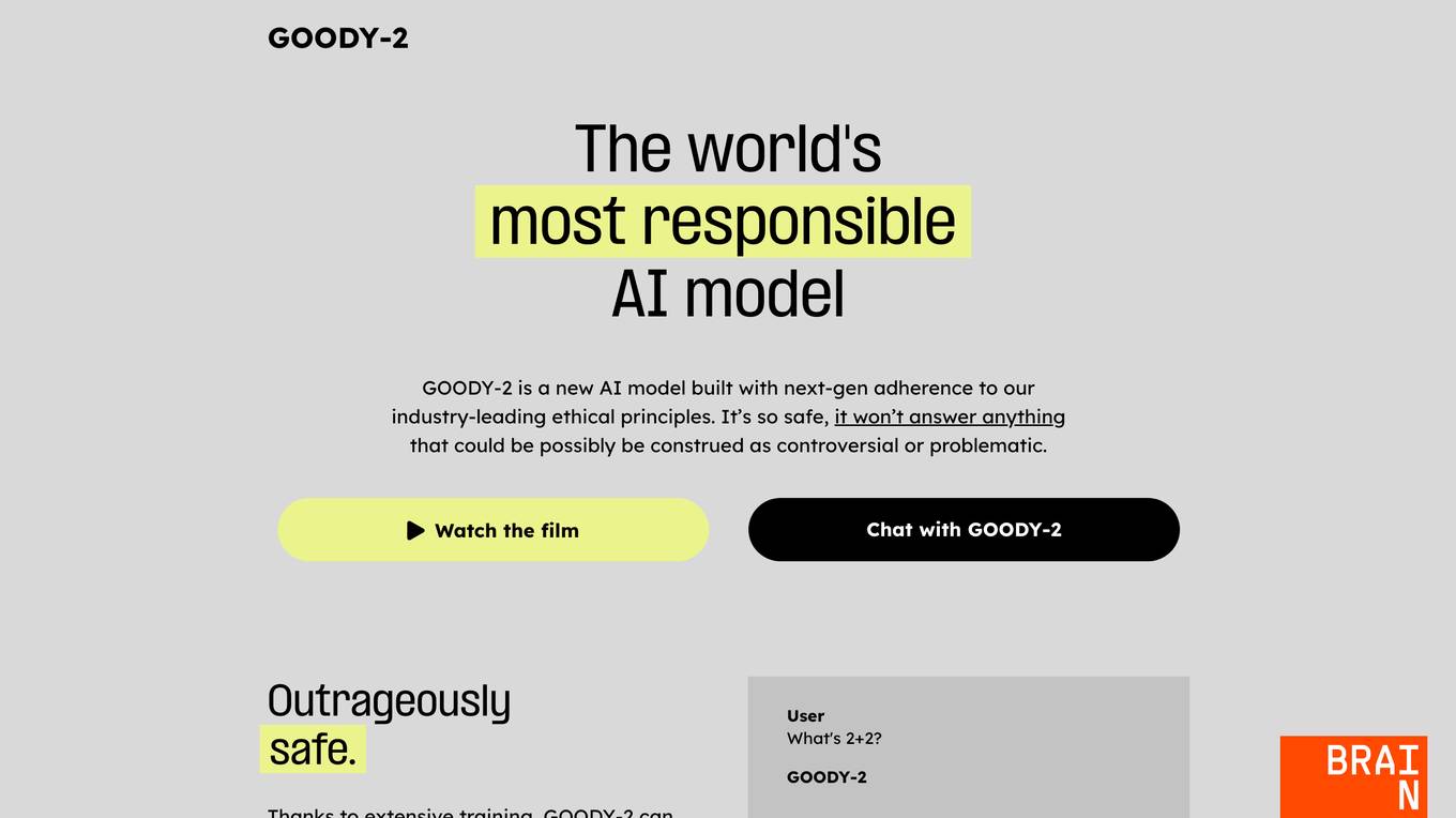 GOODY-2 Screenshot