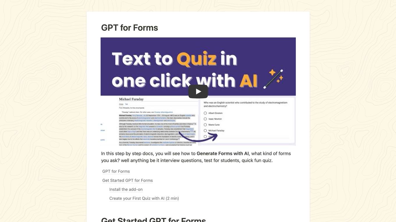 GPT for Forms Screenshot