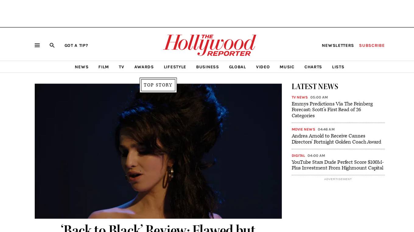 The Hollywood Reporter Screenshot