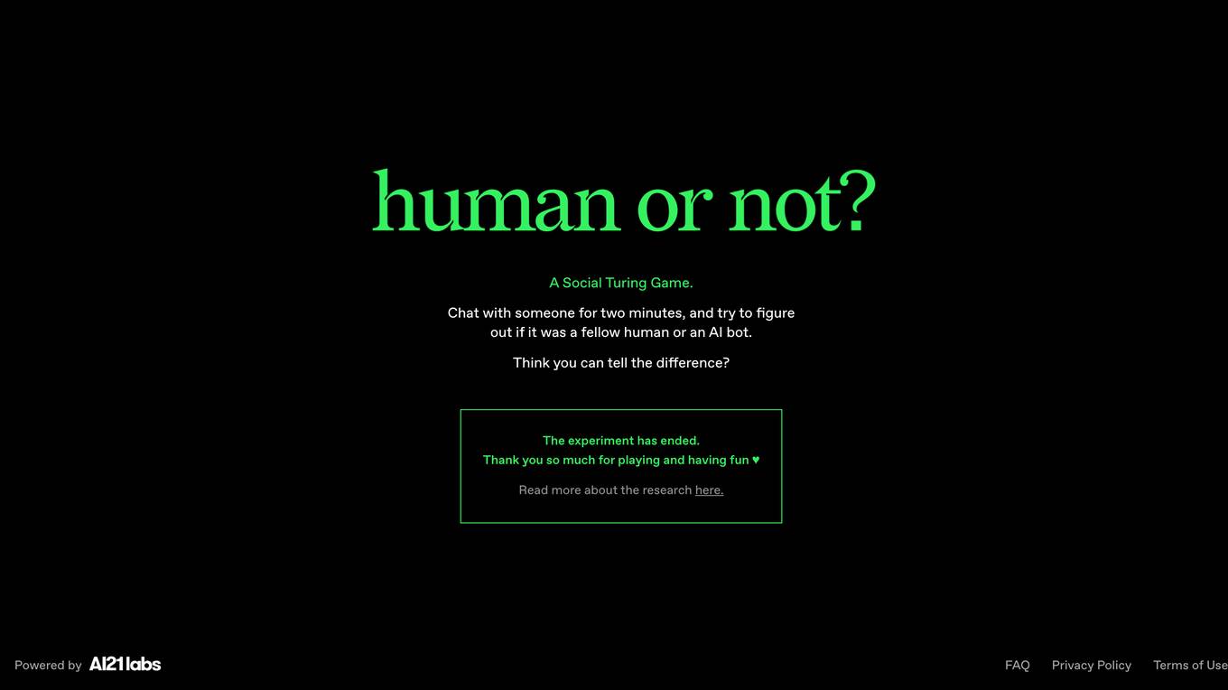 Human or Not Screenshot