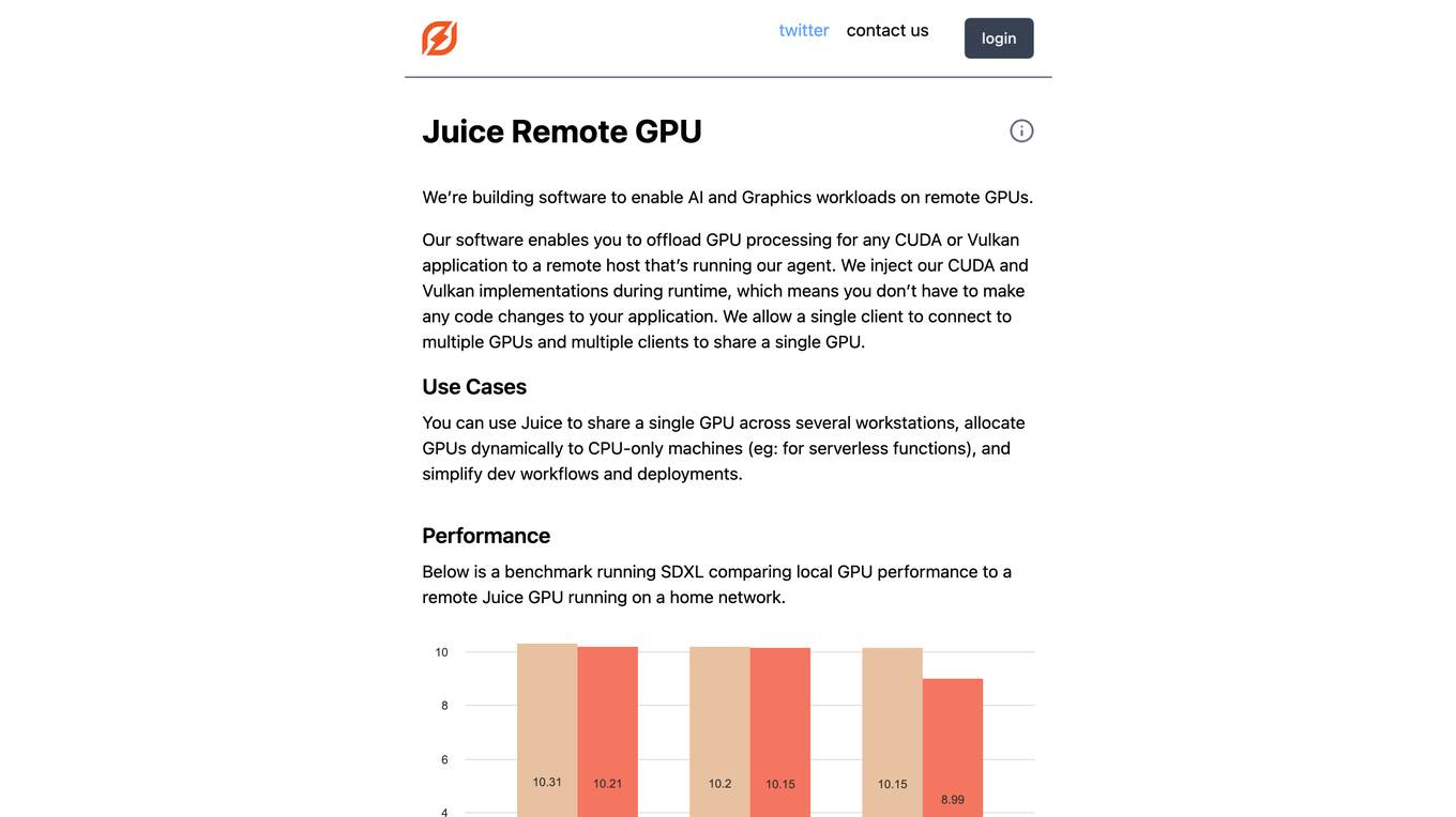 Juice Remote GPU Screenshot