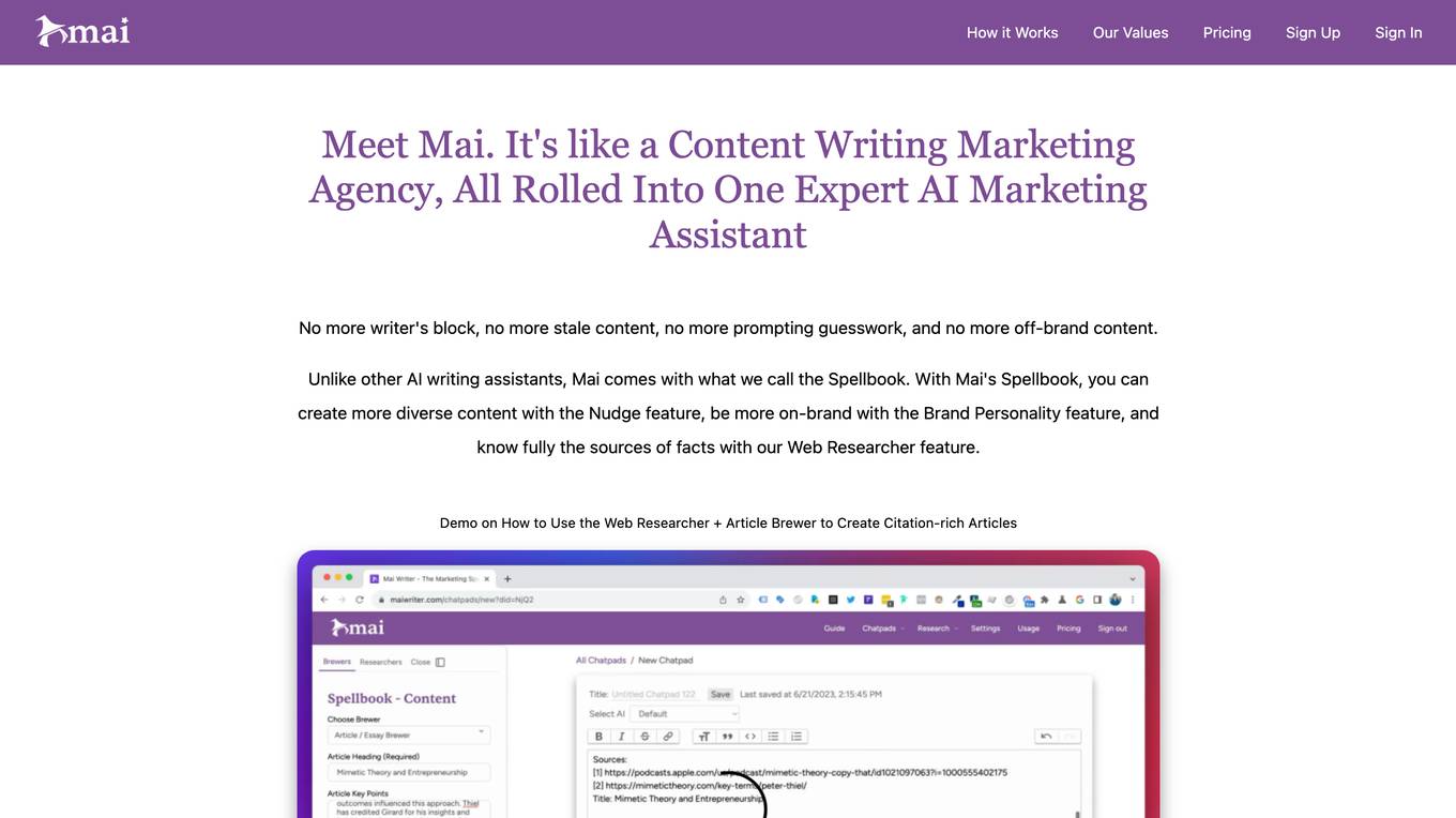 Mai Writer screenshot