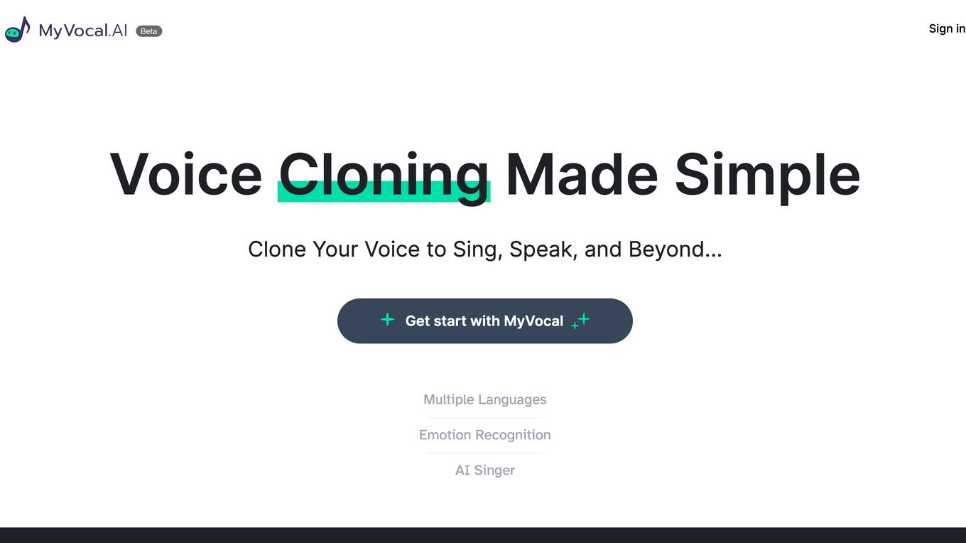 MyVocal.ai Screenshot