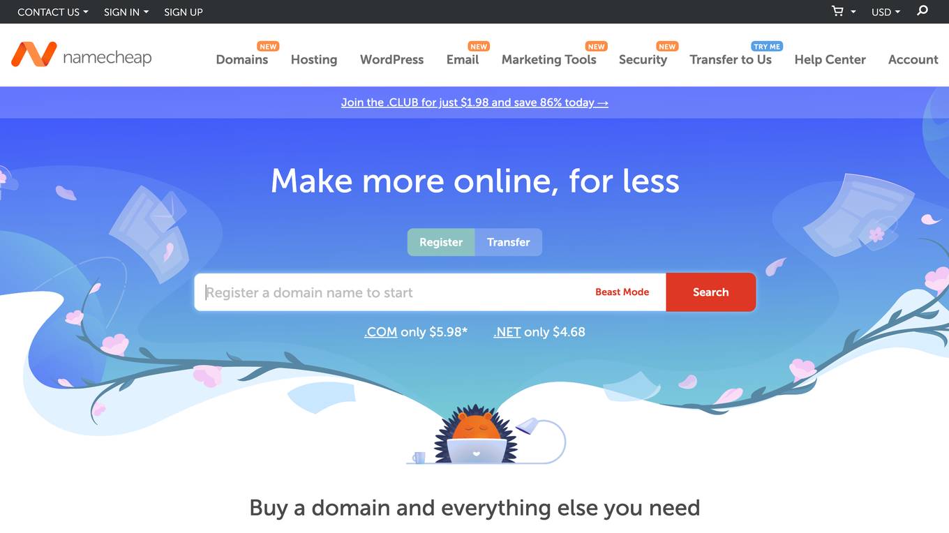 Namecheap Screenshot