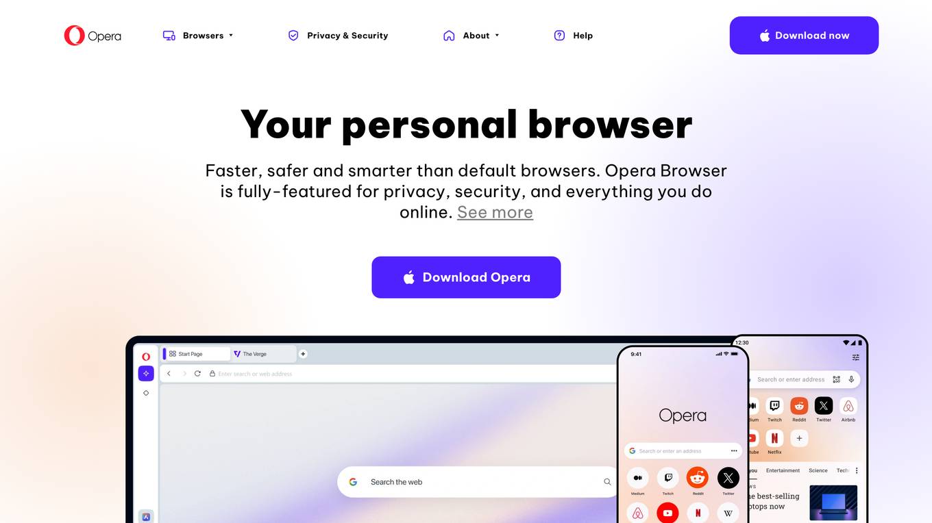 Opera Browser Screenshot