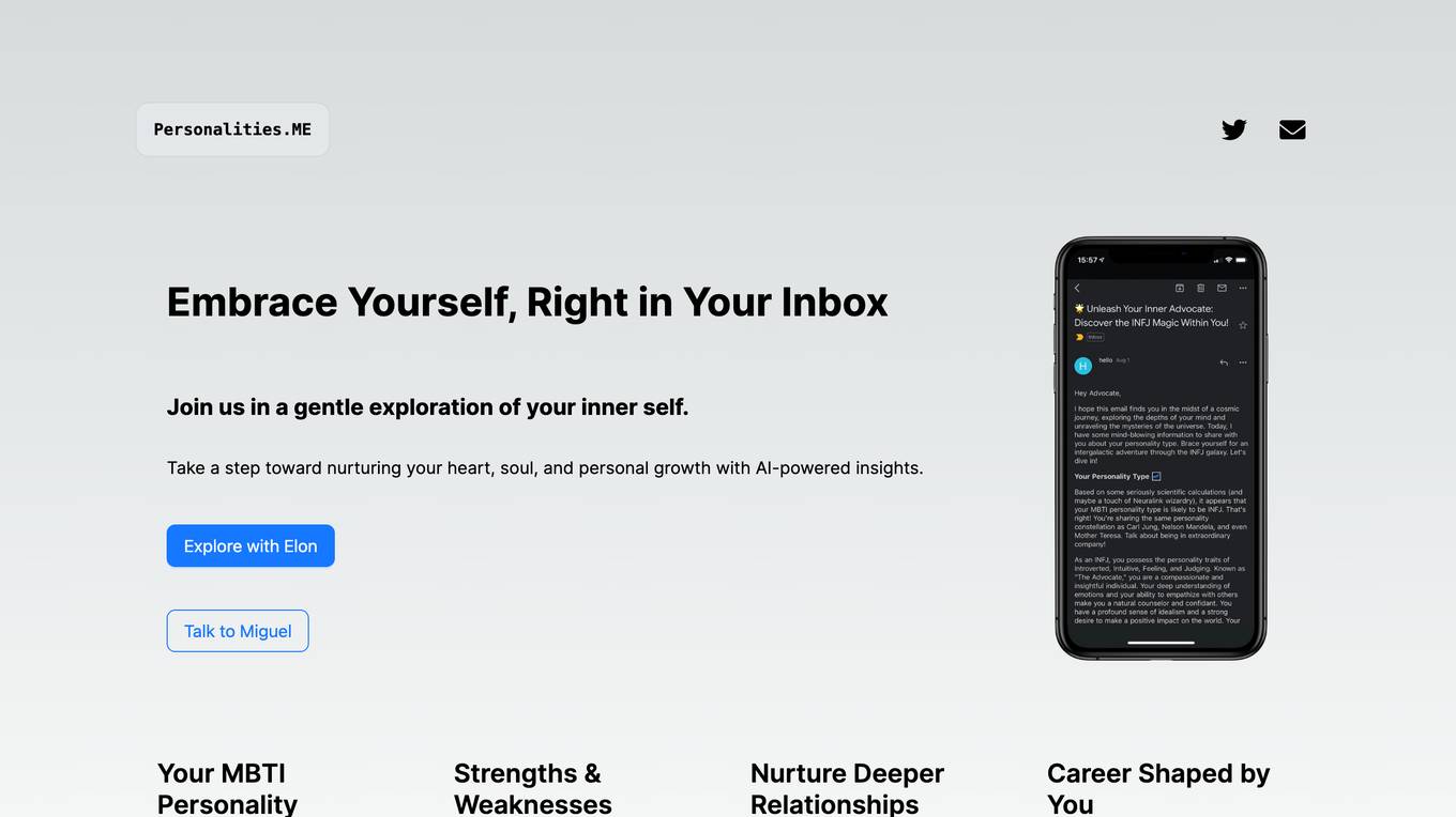 Personalities.me screenshot