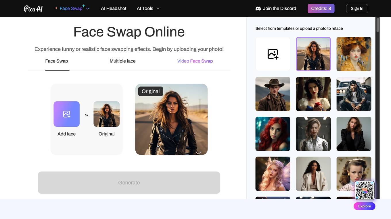 Pica AI Face Swapper Screenshot