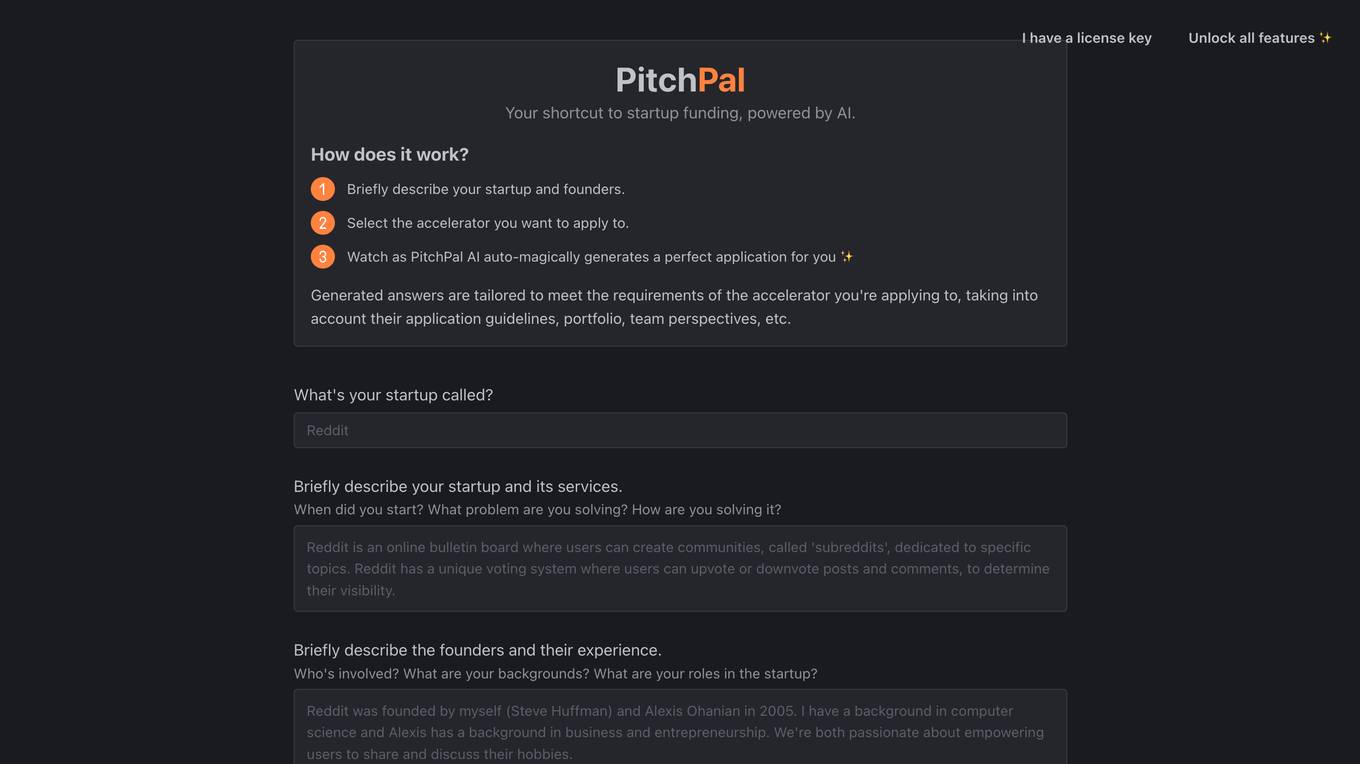 PitchPal screenshot