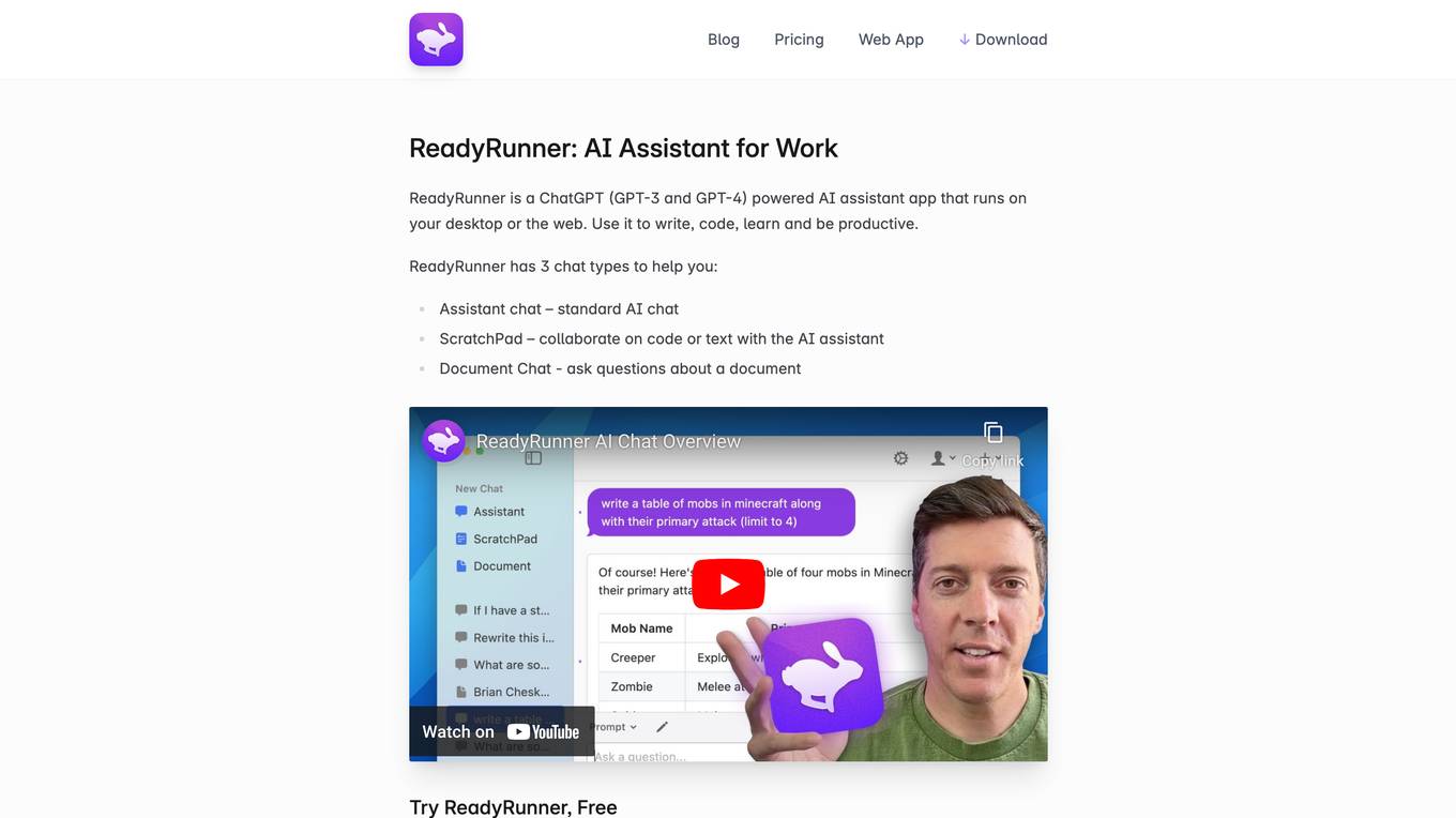 ReadyRunner screenshot