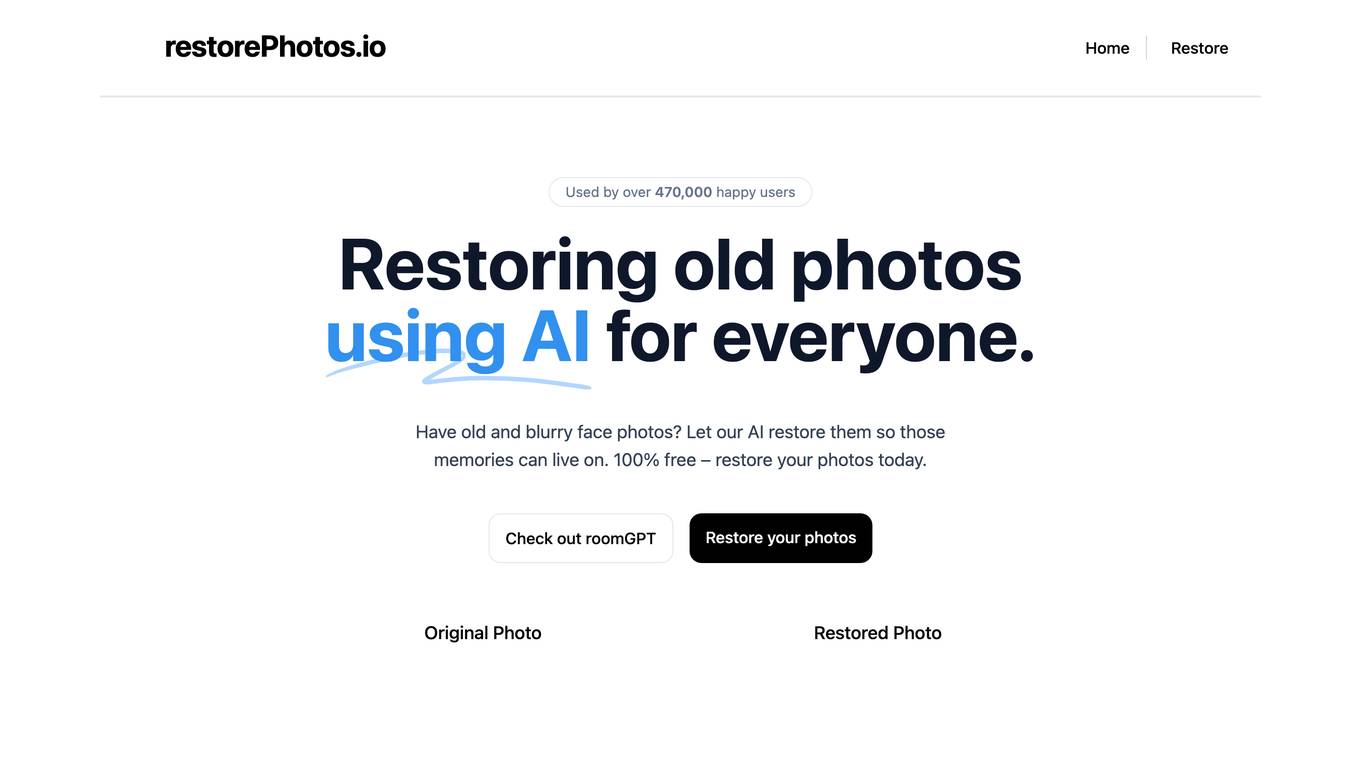 Face Photo Restorer :Features,Alternatives,FAQ, and More | Toolerific