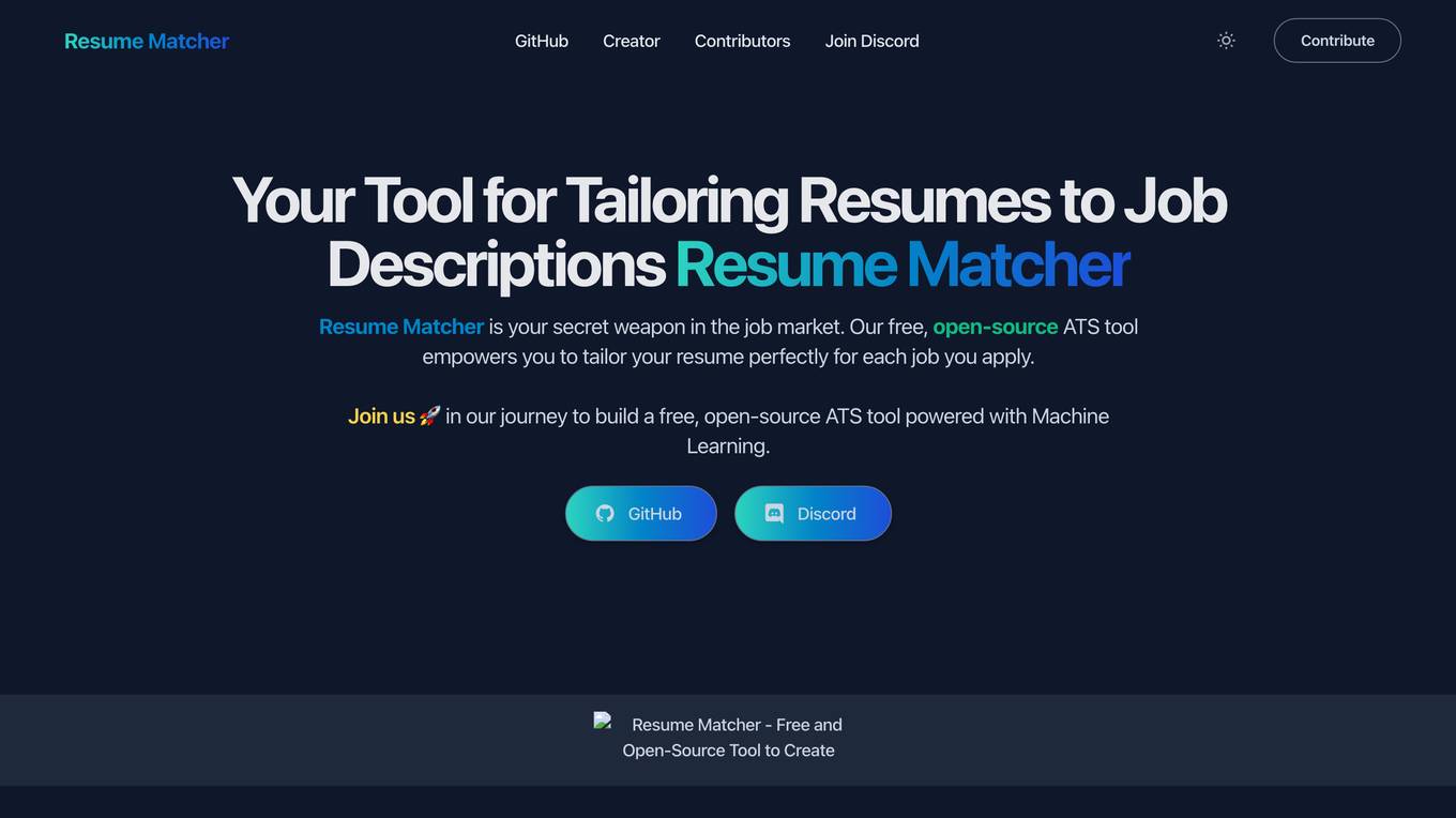 Resume Matcher Screenshot