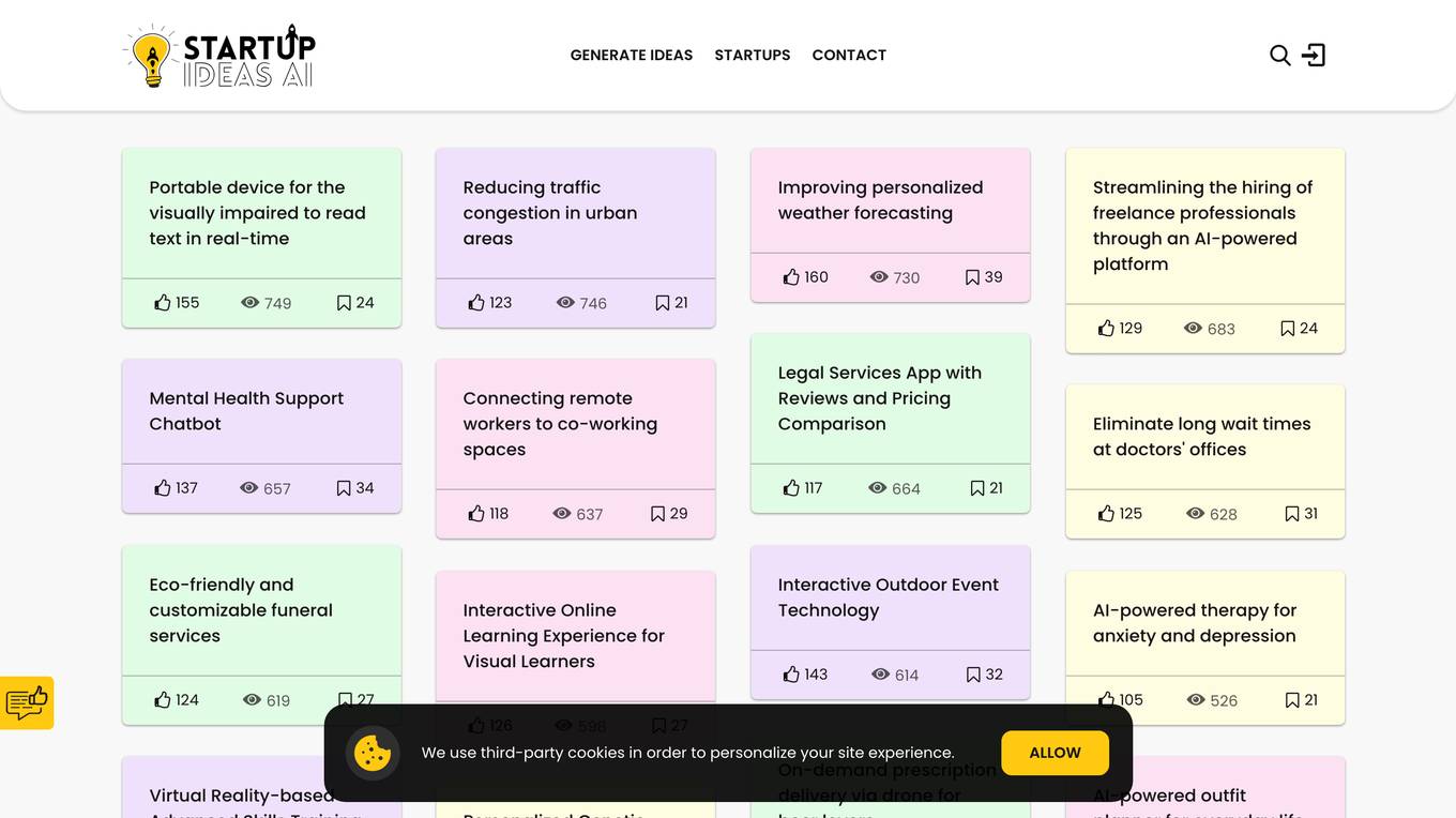 Startup Ideas AI screenshot