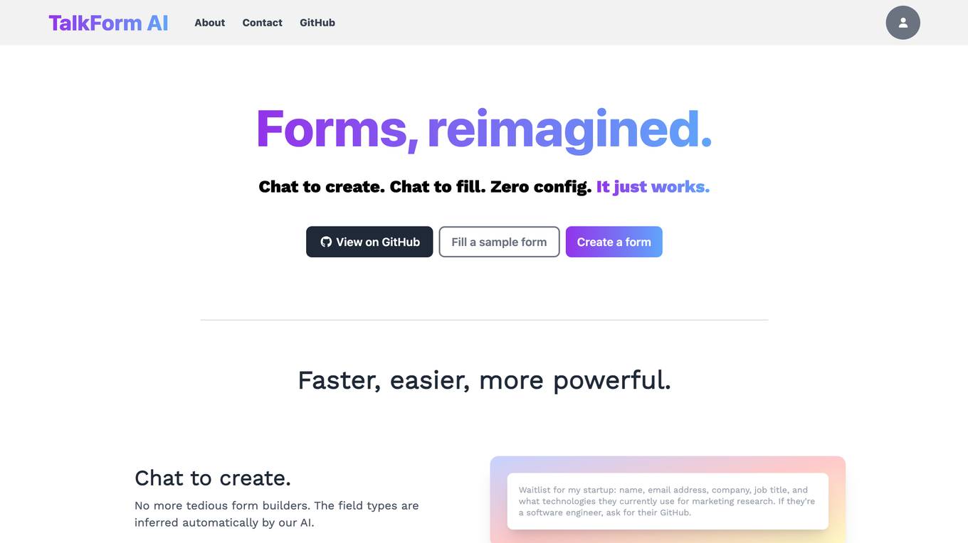 TalkForm AI screenshot