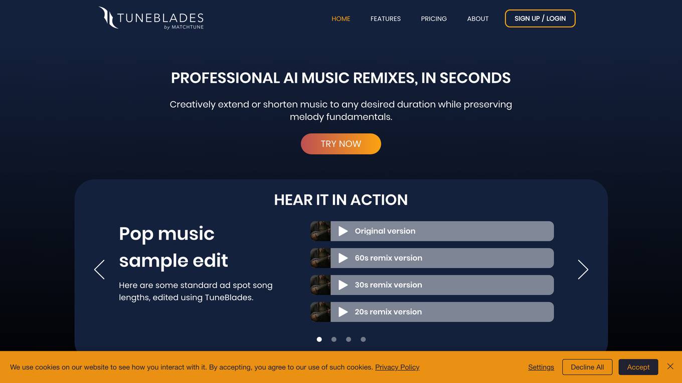 TuneBlades Screenshot