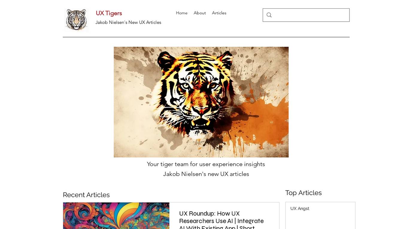 UX Tigers screenshot