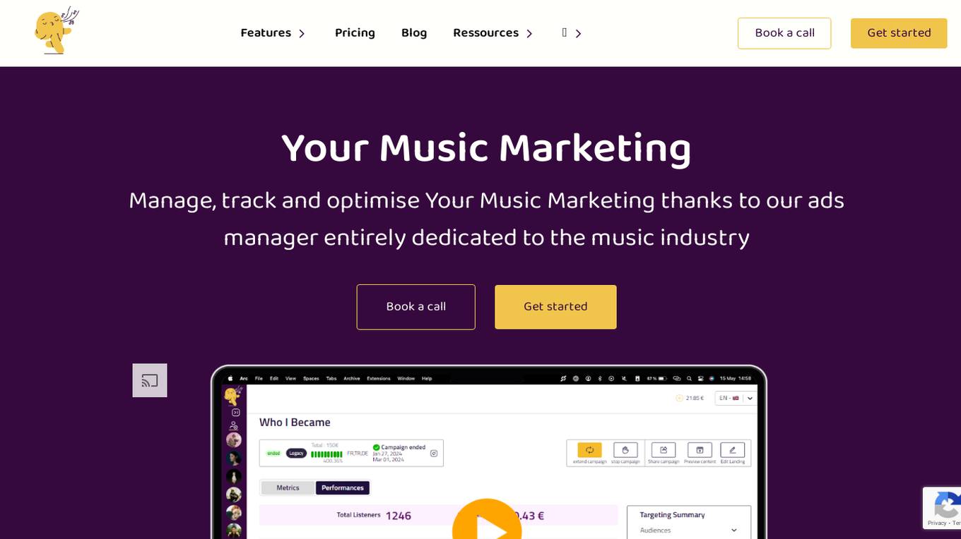 Your Music Marketing Screenshot