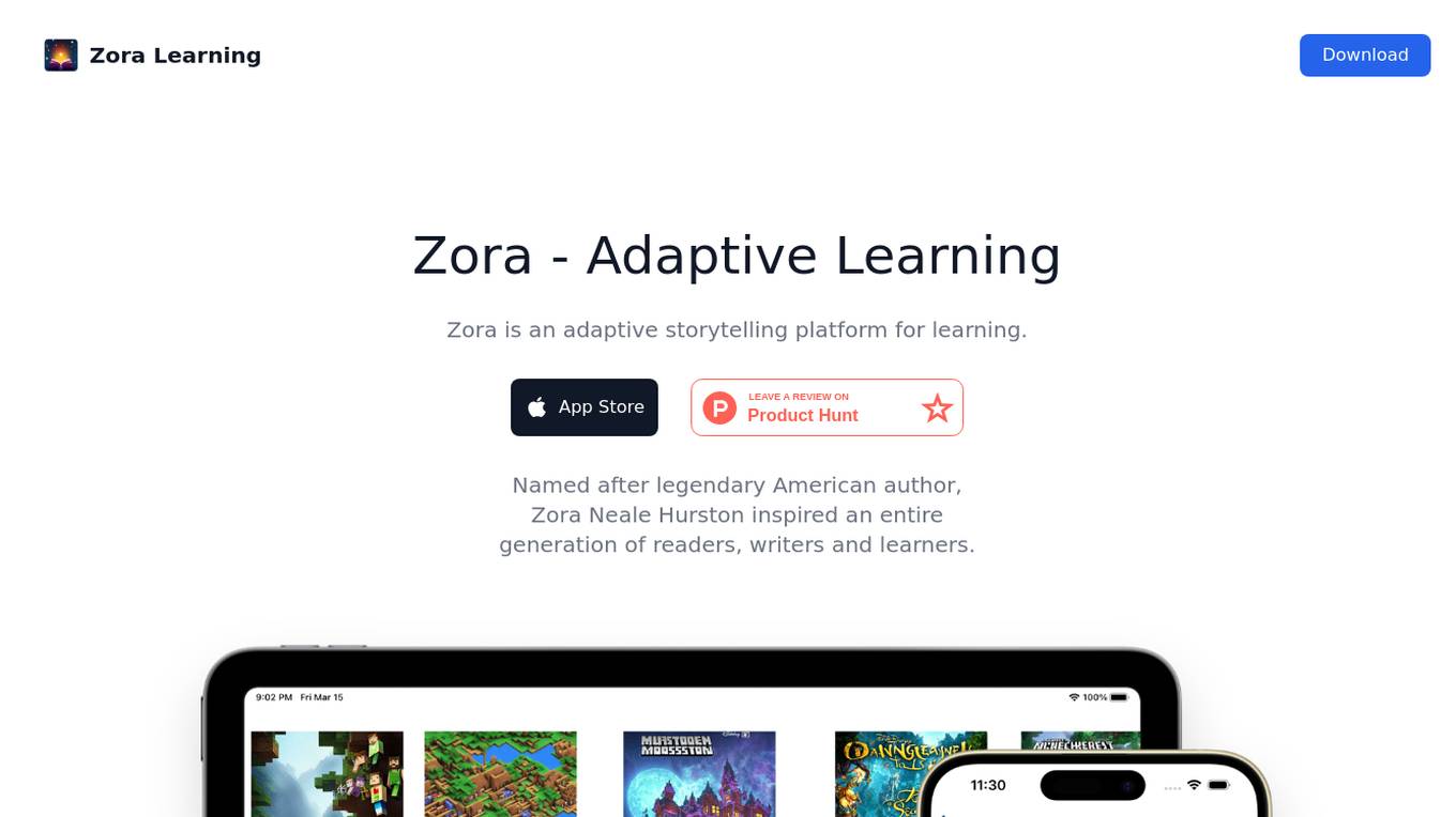 Zora Learning Screenshot