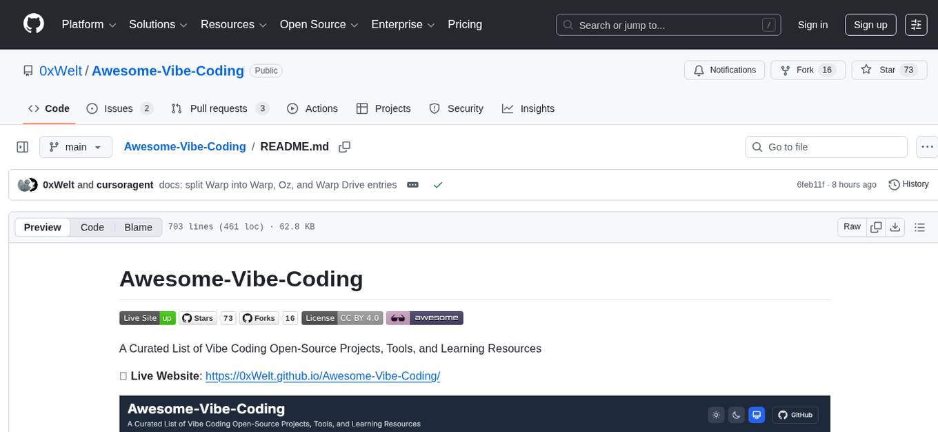 Awesome-Vibe-Coding Screenshot