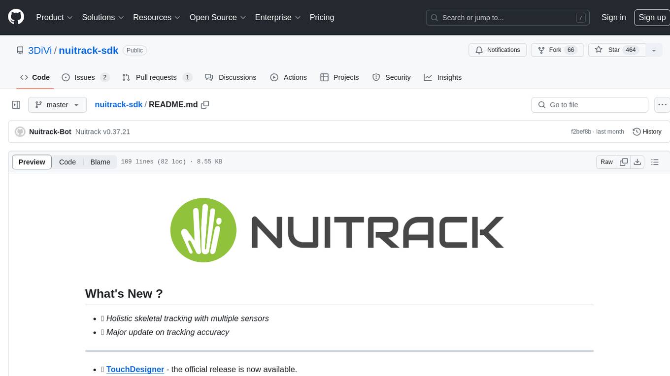 nuitrack-sdk Screenshot