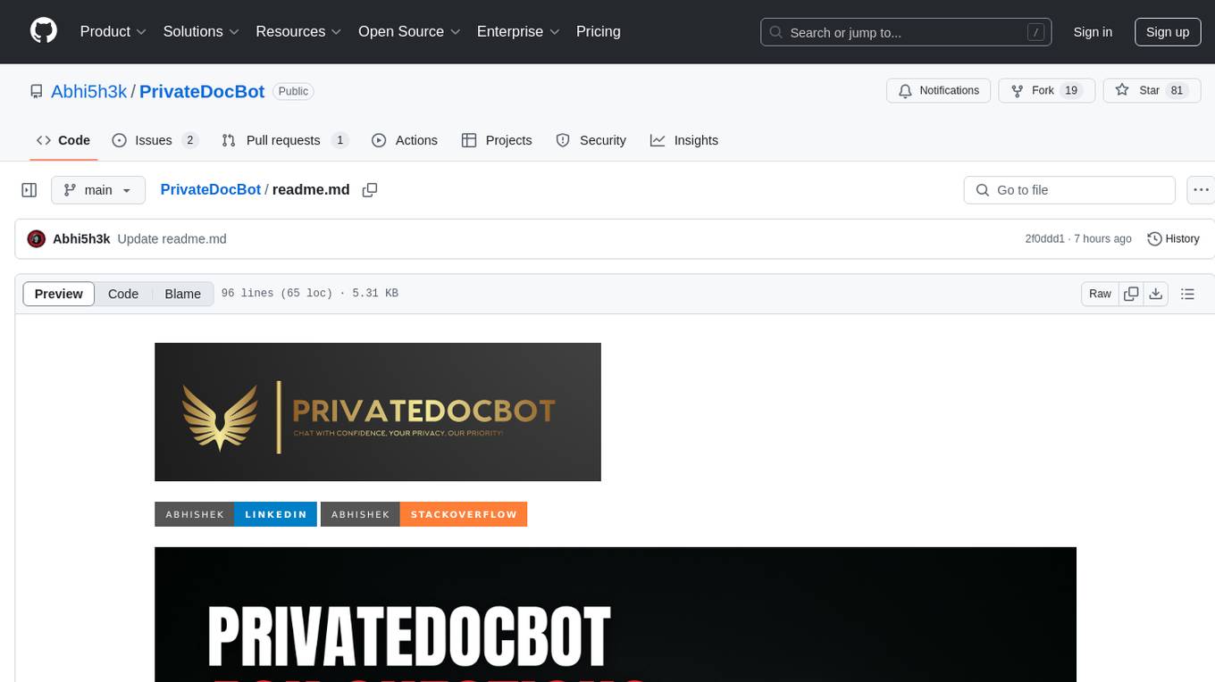 PrivateDocBot Screenshot