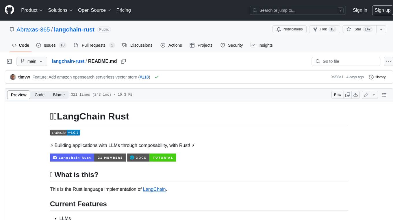 langchain-rust Screenshot