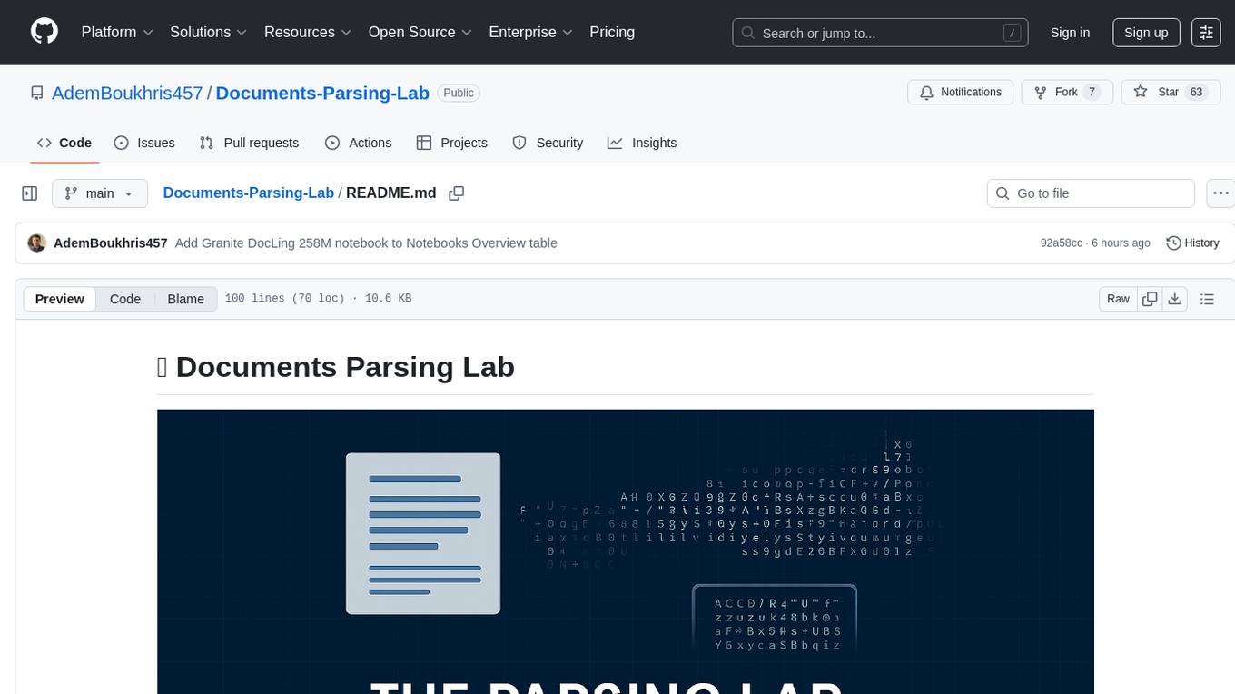 Documents-Parsing-Lab Screenshot