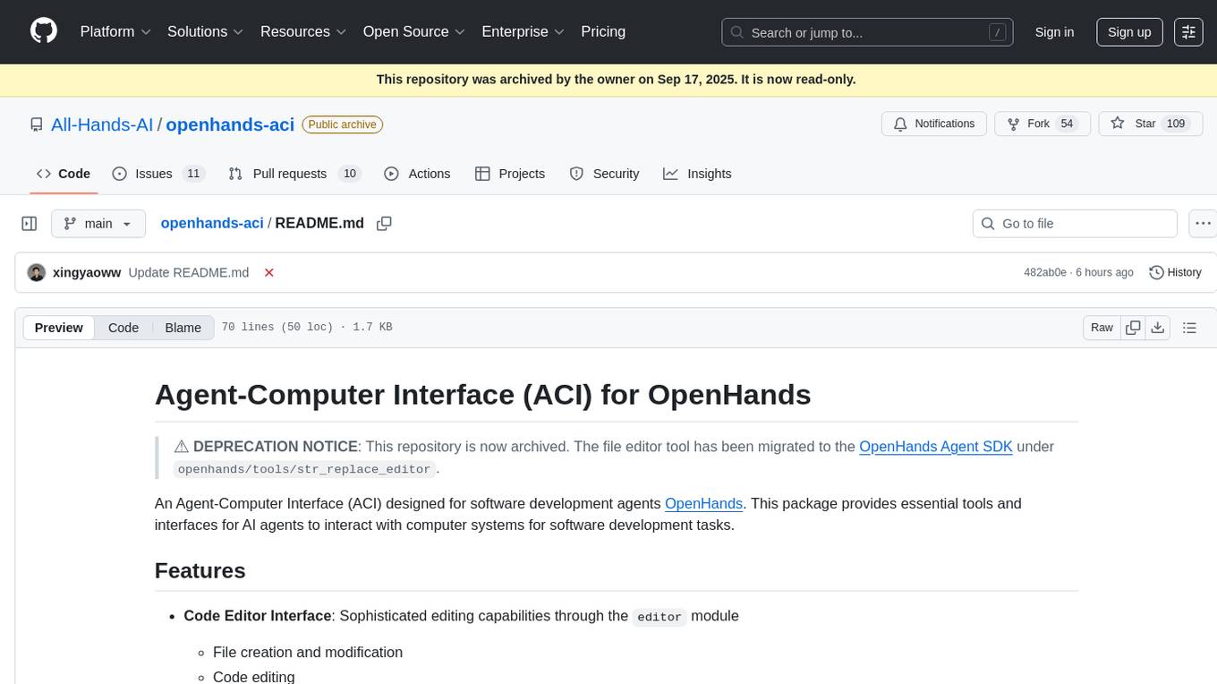 openhands-aci Screenshot