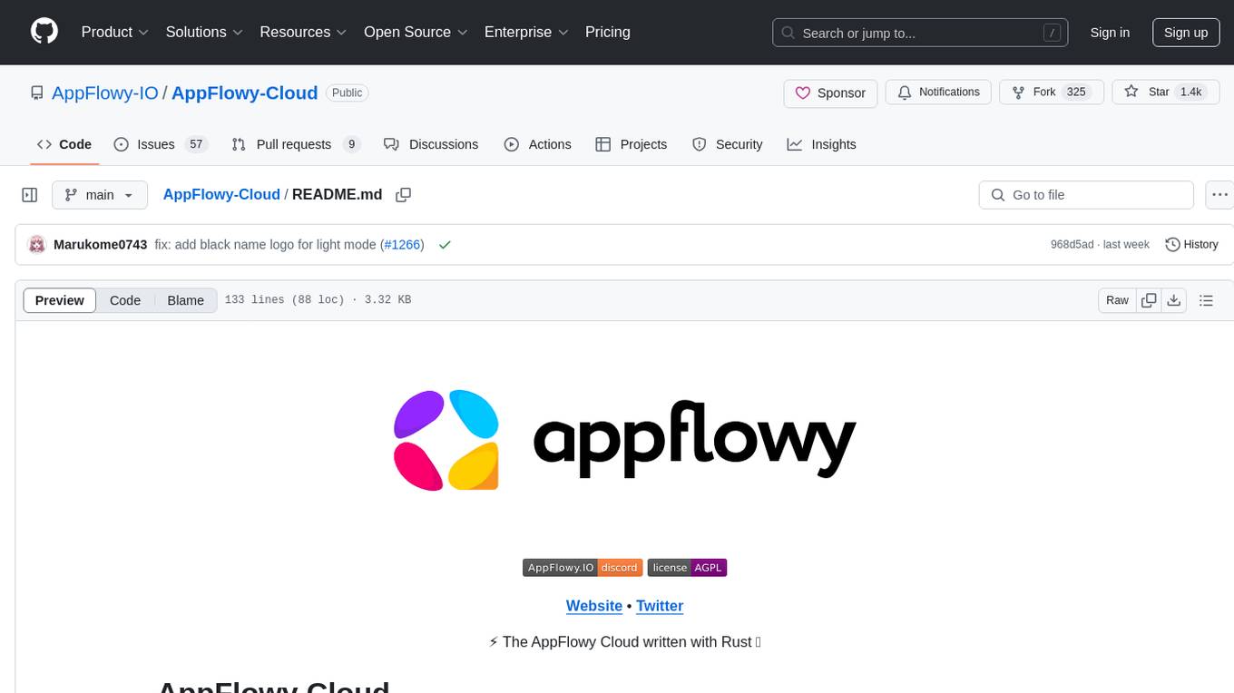 AppFlowy-Cloud Screenshot