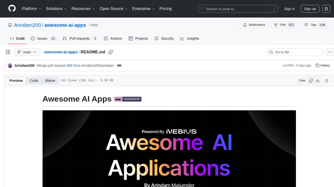 awesome-ai-apps Screenshot