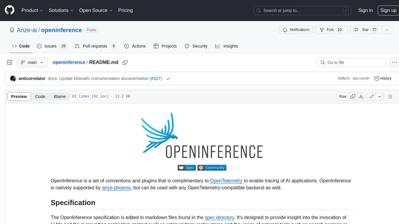 openinference Screenshot