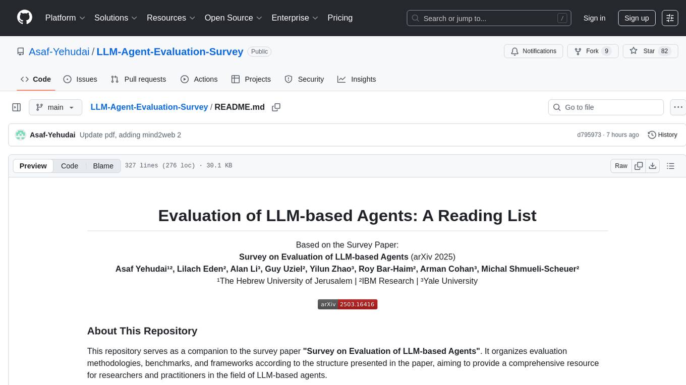 LLM-Agent-Evaluation-Survey Screenshot