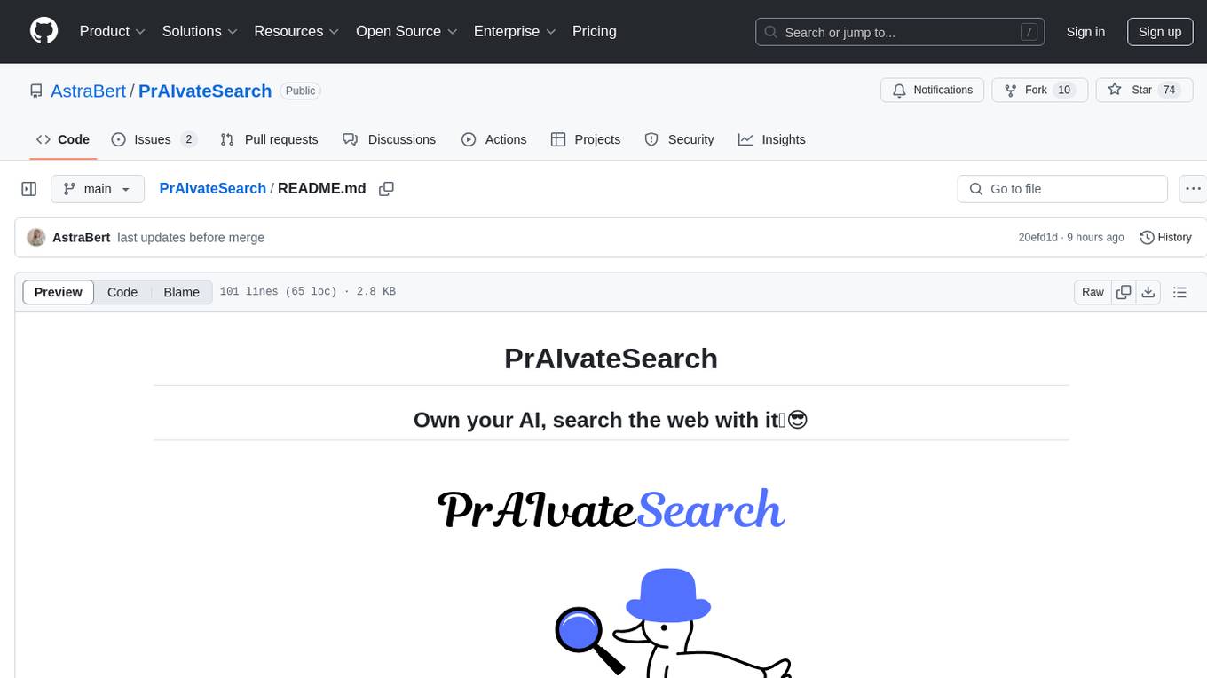 PrAIvateSearch Screenshot