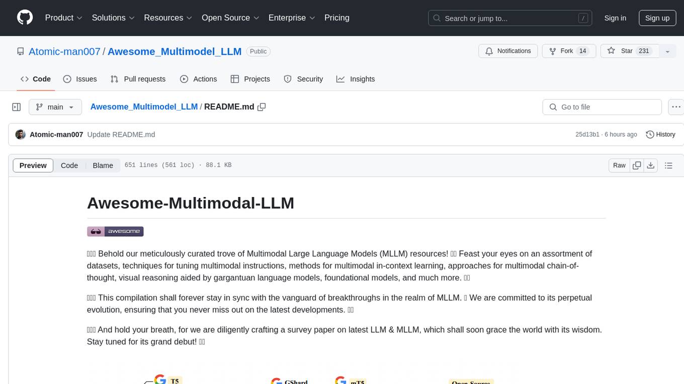 Awesome_Multimodel_LLM Screenshot