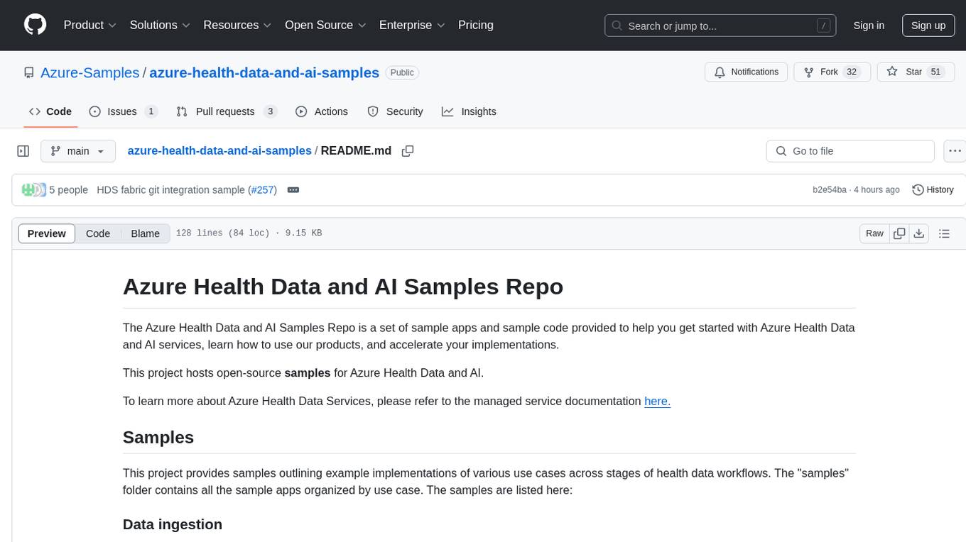 azure-health-data-and-ai-samples Screenshot