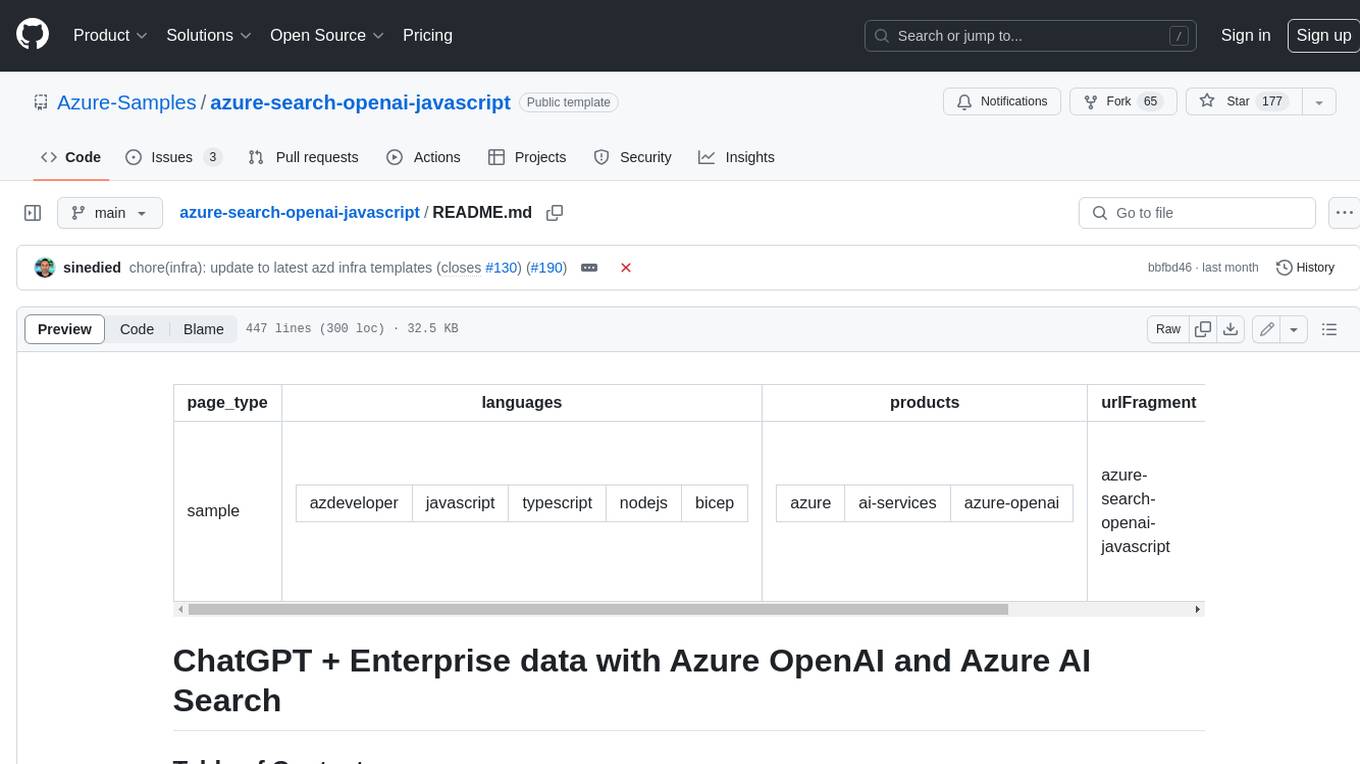 azure-search-openai-javascript Screenshot