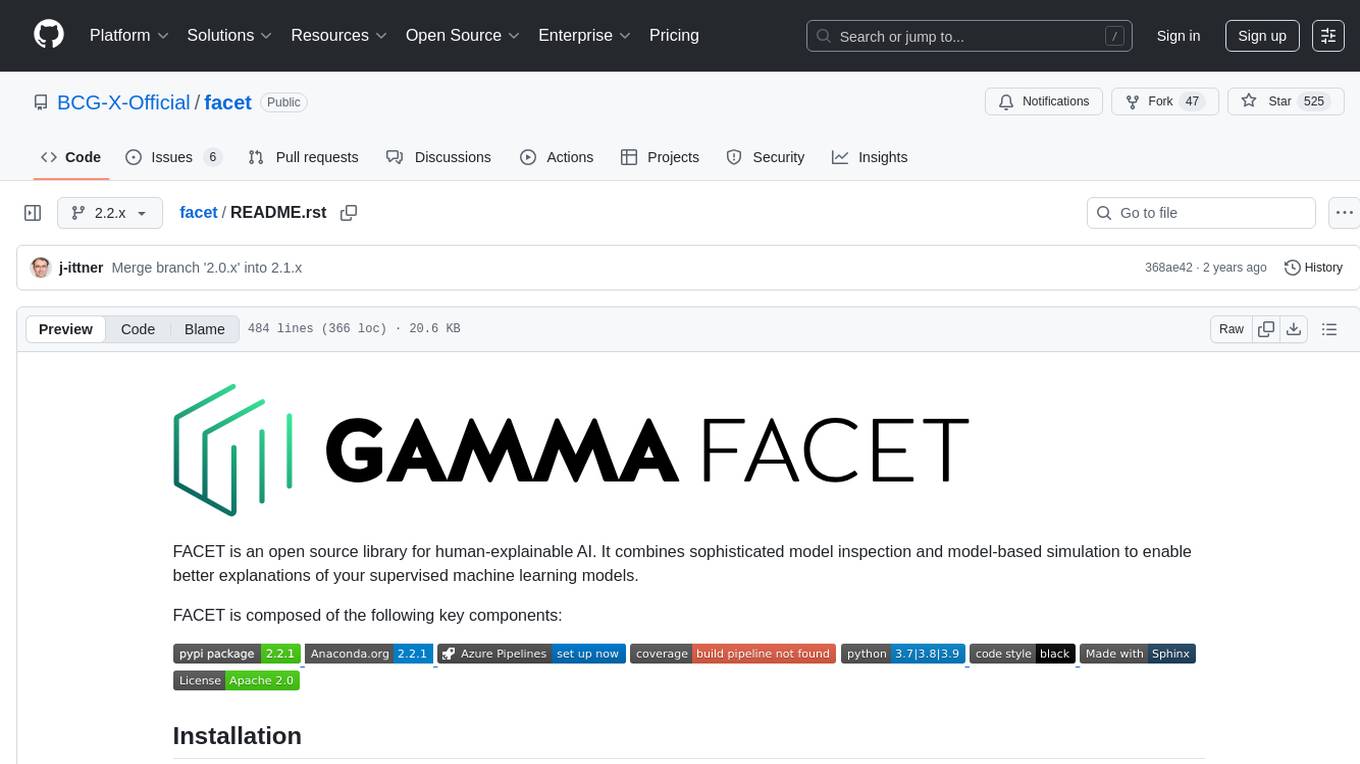 facet Screenshot
