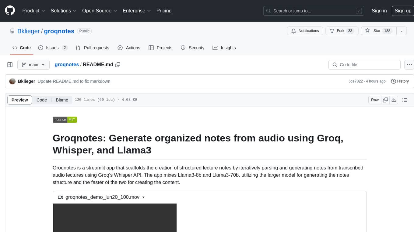 groqnotes Screenshot