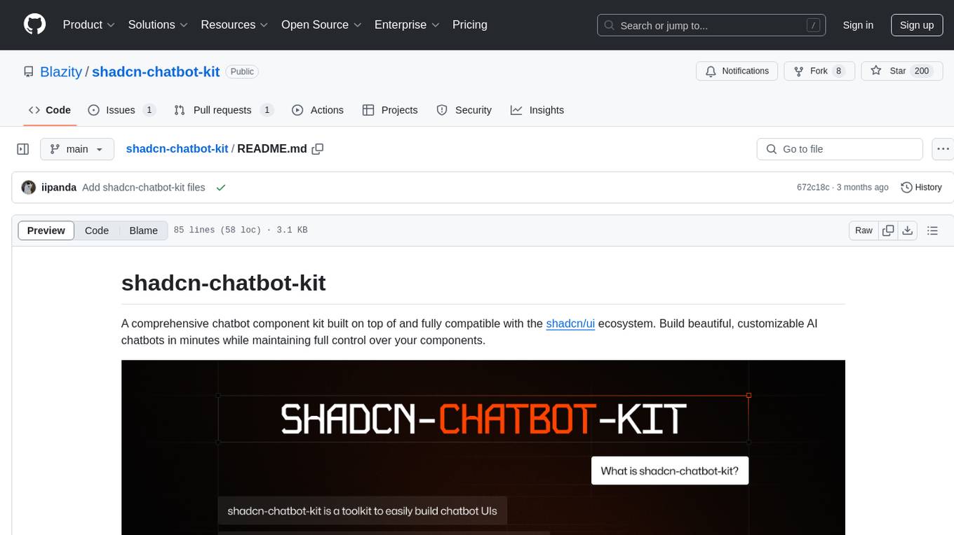 shadcn-chatbot-kit Screenshot